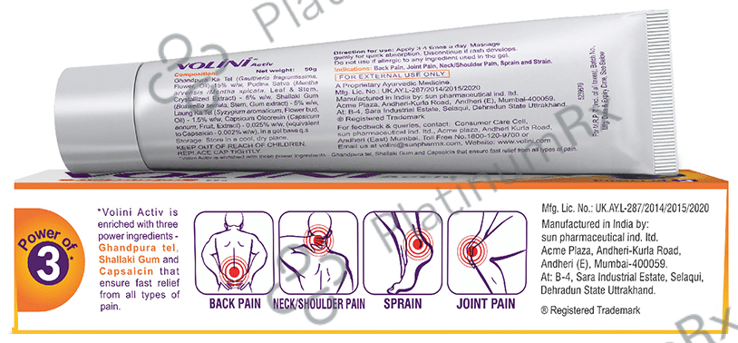 Volini Activ Pain Relief Gel 50gm