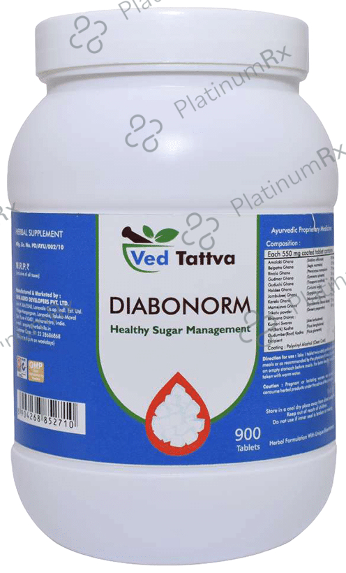 Ved Tattva Diabonorm Health Sugar management Tablet 900 tablets