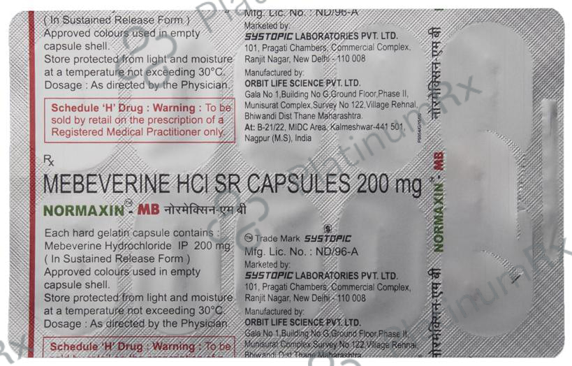 Normaxin MB 200mg SR Capsule 10s
