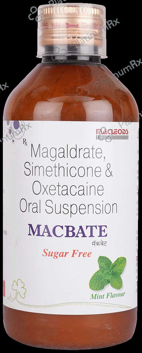 Macbate Mint Sugar Free Oral Suspension 200ml