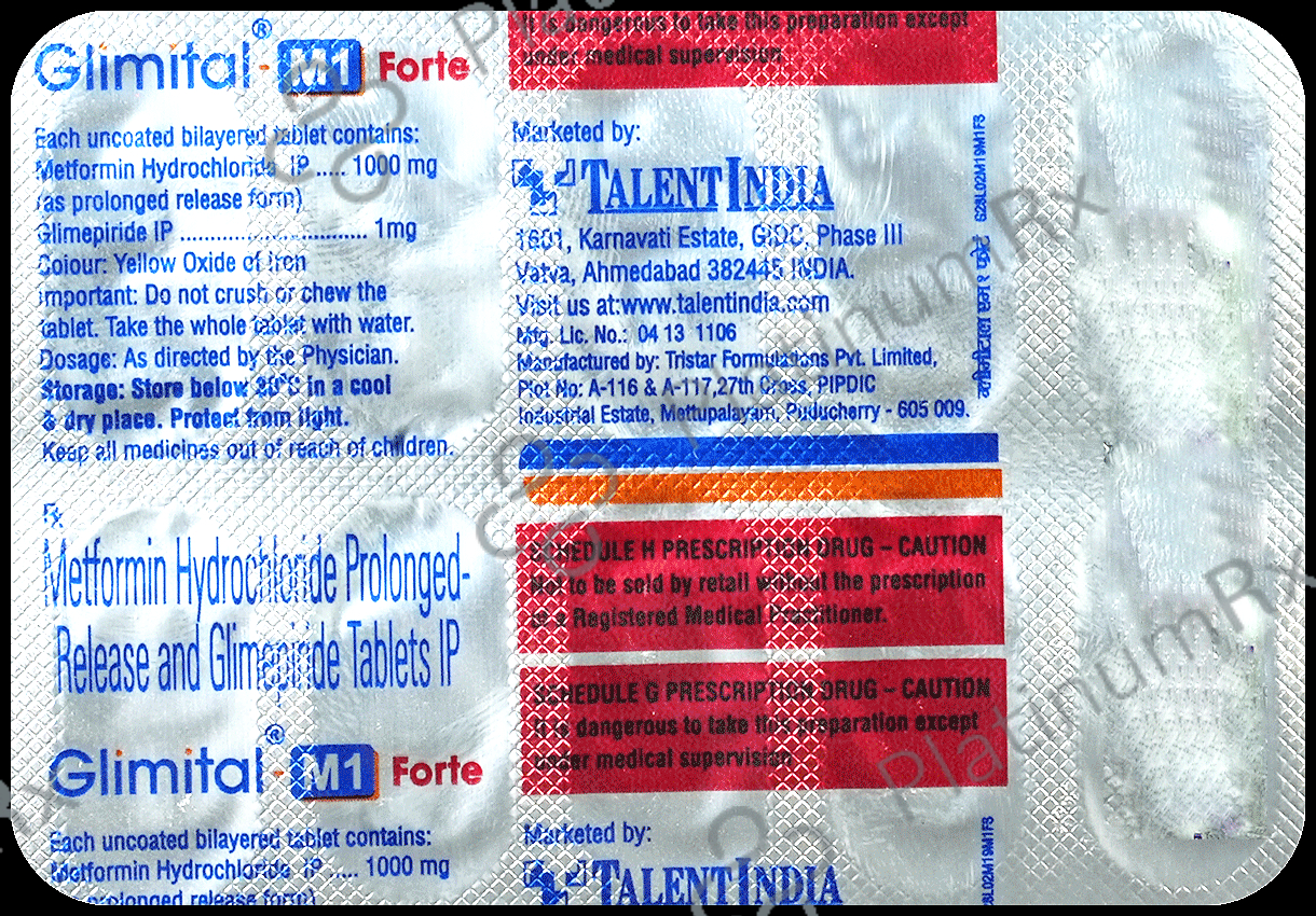 Glimital-M1 Forte Tablet PR