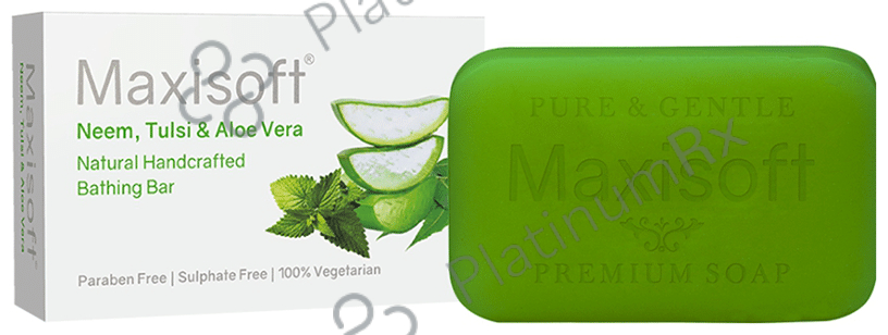 Maxisoft Neem, Tulsi & Aloe Vera Bathing Bar (75gm Each) 6 units