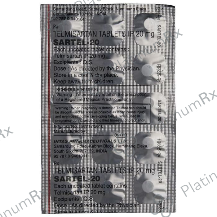 Sartel 20 Tablet 10 Tablet