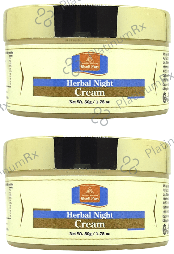 Khadi Pure Herbal Night Cream (50gm Each) 2 jar