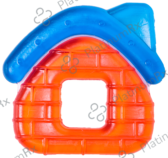 Buddsbuddy Double Color BPA free Water Filled 4m+ Teether Blue-Orange