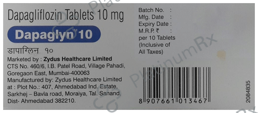 Dapaglyn 10mg Tablet 10s