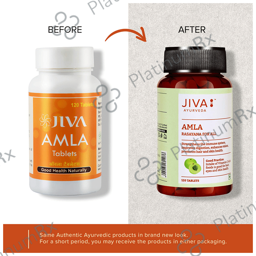 Jiva Amla Tablet - Supports Immunity, Digestion, Hair & Skin Health 120 tablets