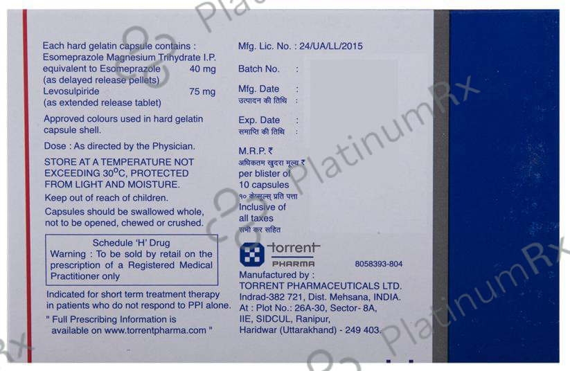 Nexpro L 40/75mg Capsule SR 10s