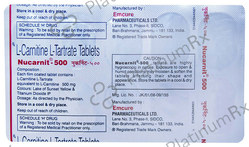 Nucarnit 500mg Tablet 10s