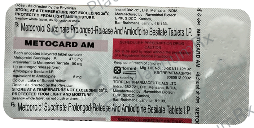 Metocard AM 5/50mg Tablet PR 10s