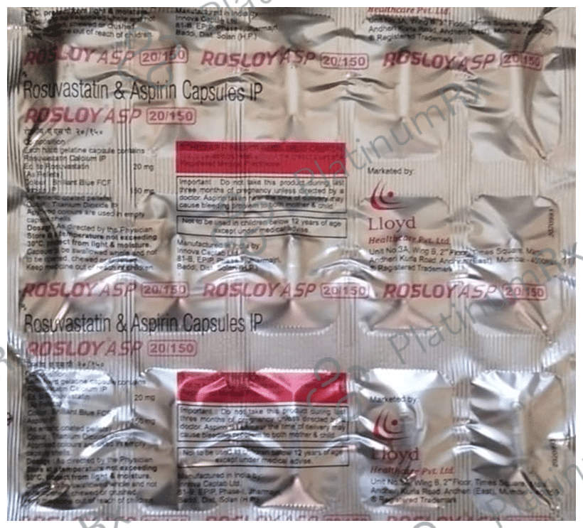 Rosloy ASP 20mg/150mg Capsule 15 Capsule
