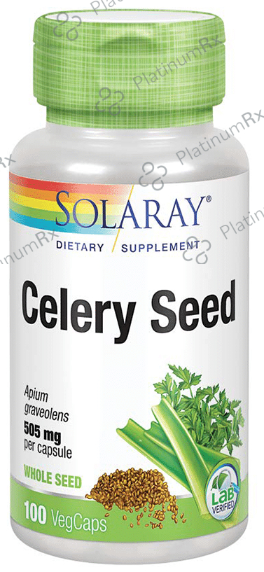Solaray Celery Seed 505mg Vegicap - For Cardiovascular & Liver Health