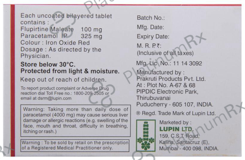 Ketoflam P 100/325mg Tablet 10s