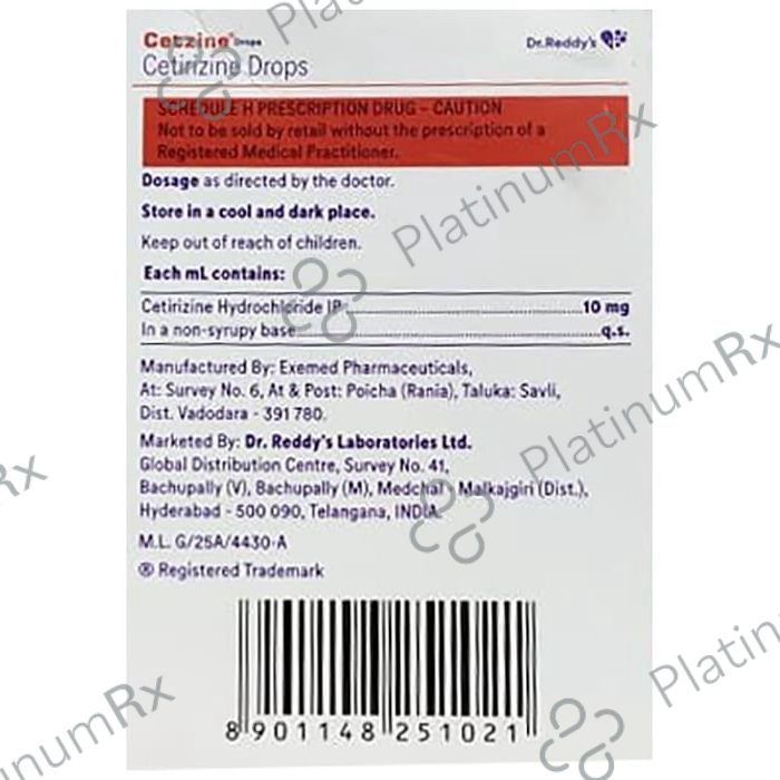 Cetzine 10mg Oral Drops 10ml