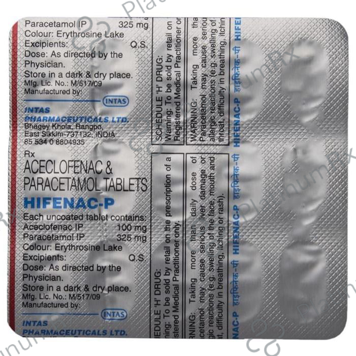 Hifenac P 100/325mg Tablet 15s