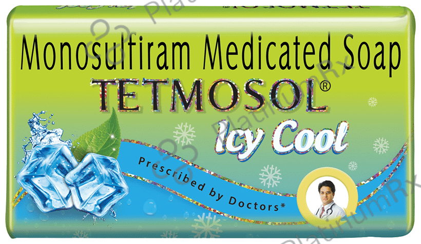 Tetmosol Medicated Soap with 5% Monosulfiram for Skin Infections Icy Cool