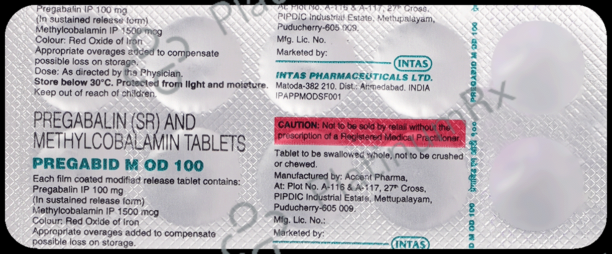 Pregabid M OD 100 Tablet SR