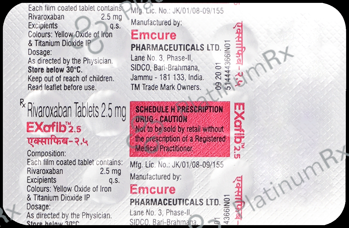 Exafib 2.5mg Tablet 14s