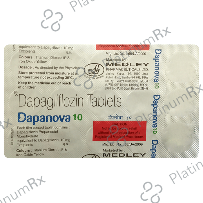 Dapanova 10mg Tablet 15s