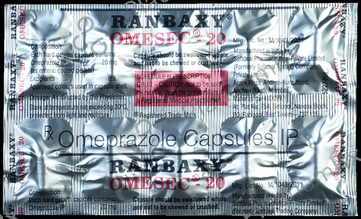 Omesec 20 Capsule 15 Capsule