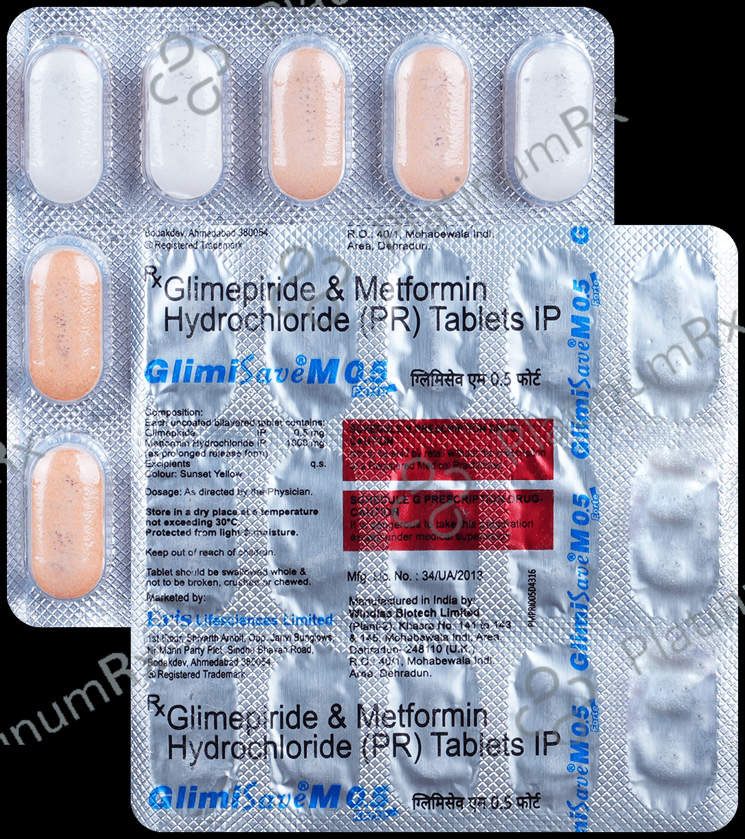 Glimisave M Forte 0.5mg/1000mg Tablet PR