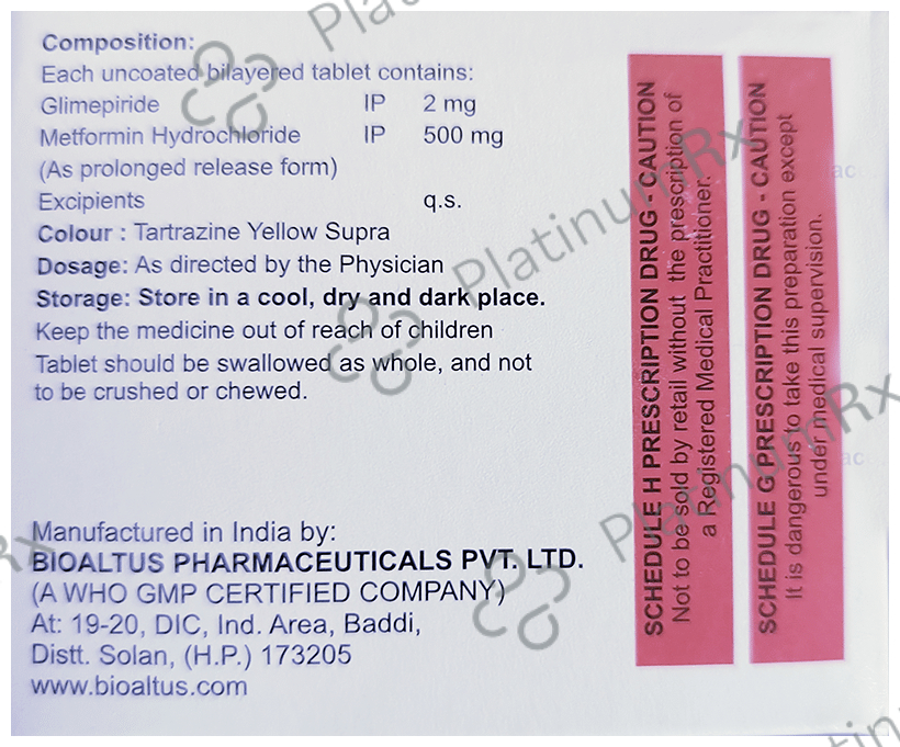 Seglim-M 2mg/500mg Tablet