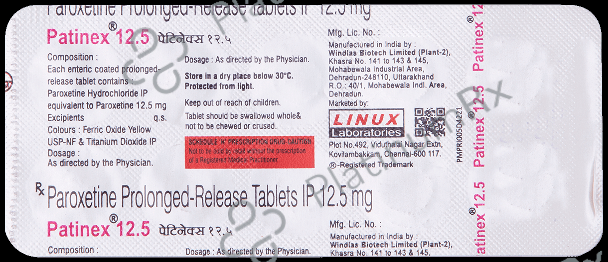 Patinex 12.5mg Tablet 10s