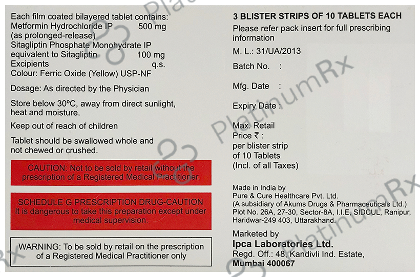 Suitglip-M XR 100/500 Tablet