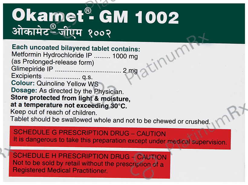 Okamet Gm 1002 PR Tablet 10s