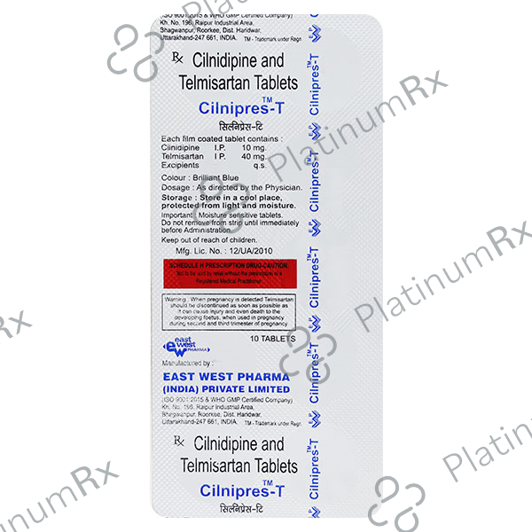 Cilnipres T 10/40mg Tablet 10s