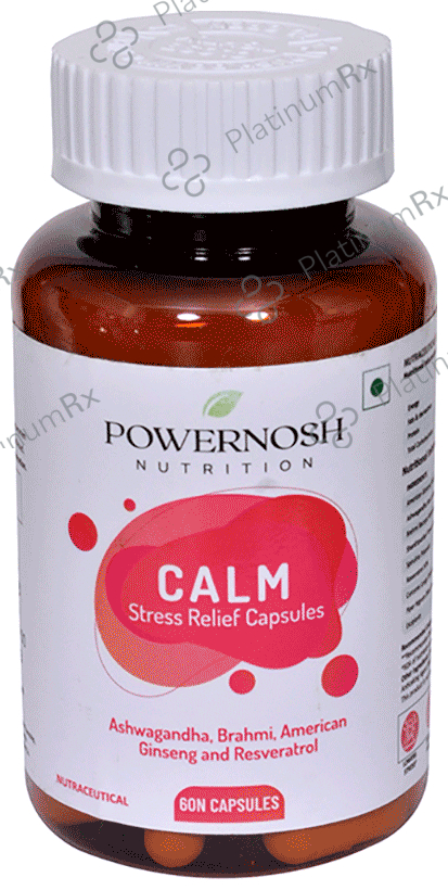 PowerNosh Nutrition Calm Stress Relief Veg Capsule