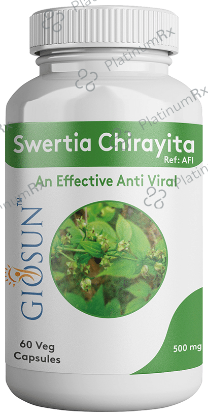 Giosun Swertia Chirayita 500mg Veg Capsule