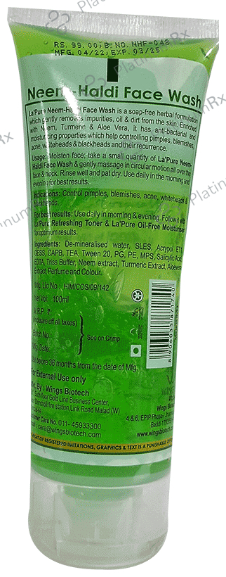 Wings Neem & Haldi Face Wash