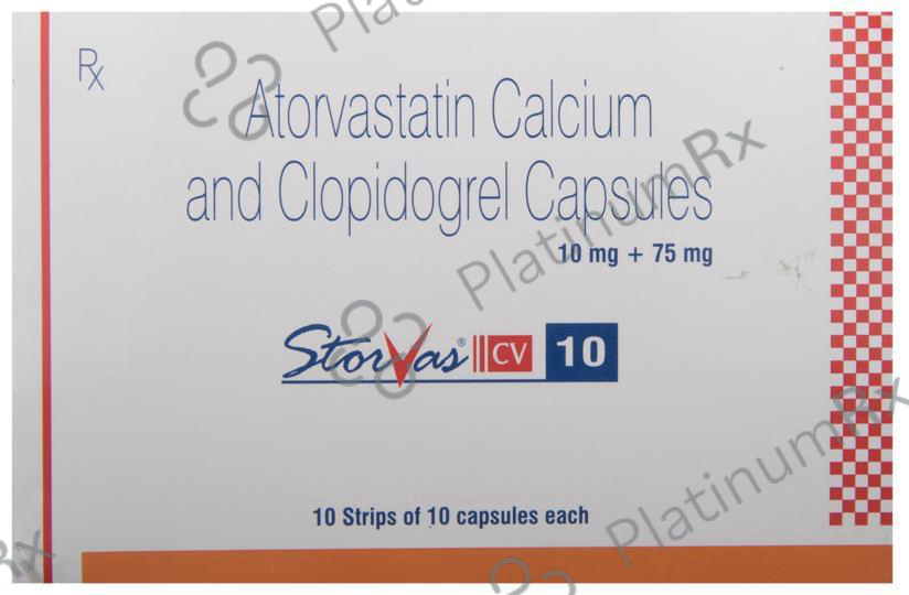 Storvas CV 10/75mg Capsule 10s