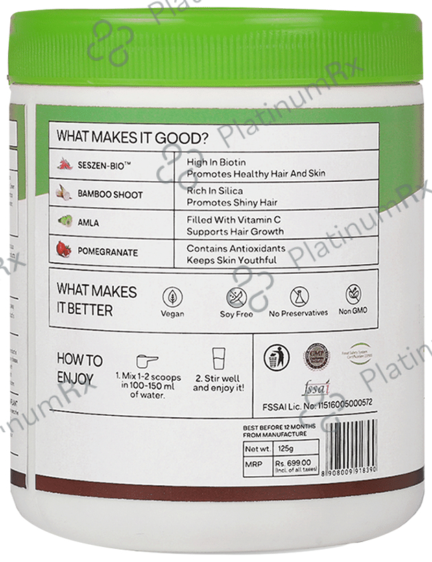 Oziva Plant Based Biotin 10000 mcg for Stronger Hair & Healthier Skin Lemon