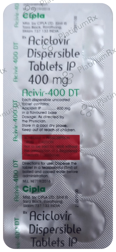 Acivir 400mg DT Tablet 10s