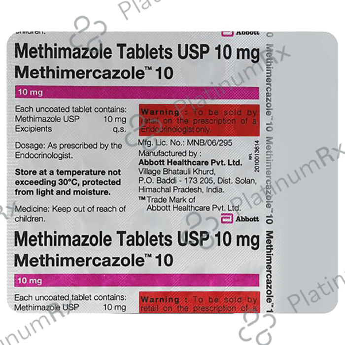 Methimercazole 10mg Tablet 30s