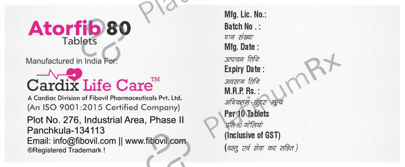 Atorfib 80mg Tablet