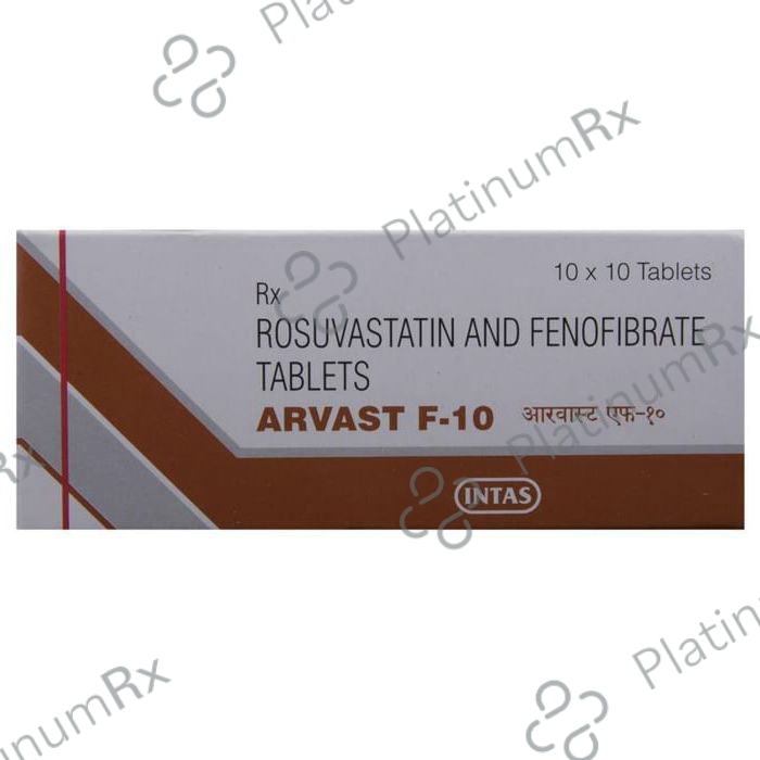 Arvast F 10/67mg Tablet 10s