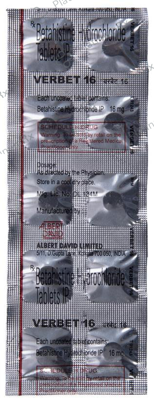 Verbet 16mg Tablet 10s