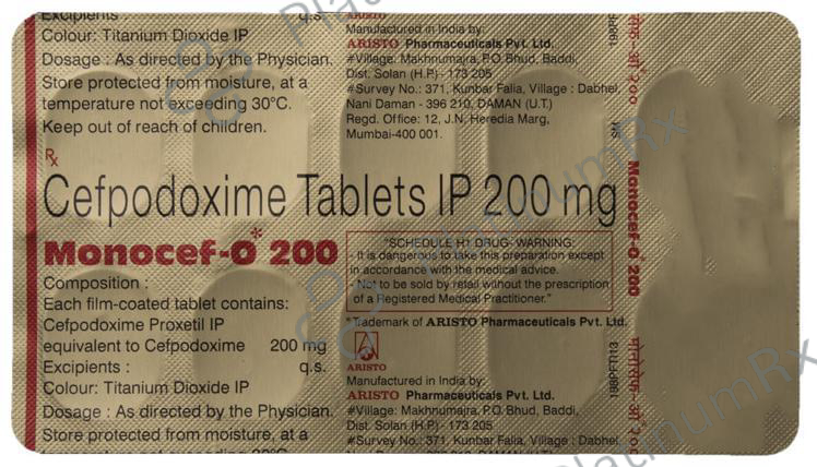 Monocef O 200mg Tablet 10s