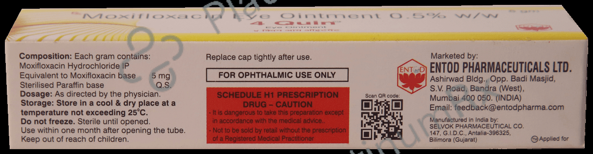 4 Quin 0.5% Eye Ointment 5gm