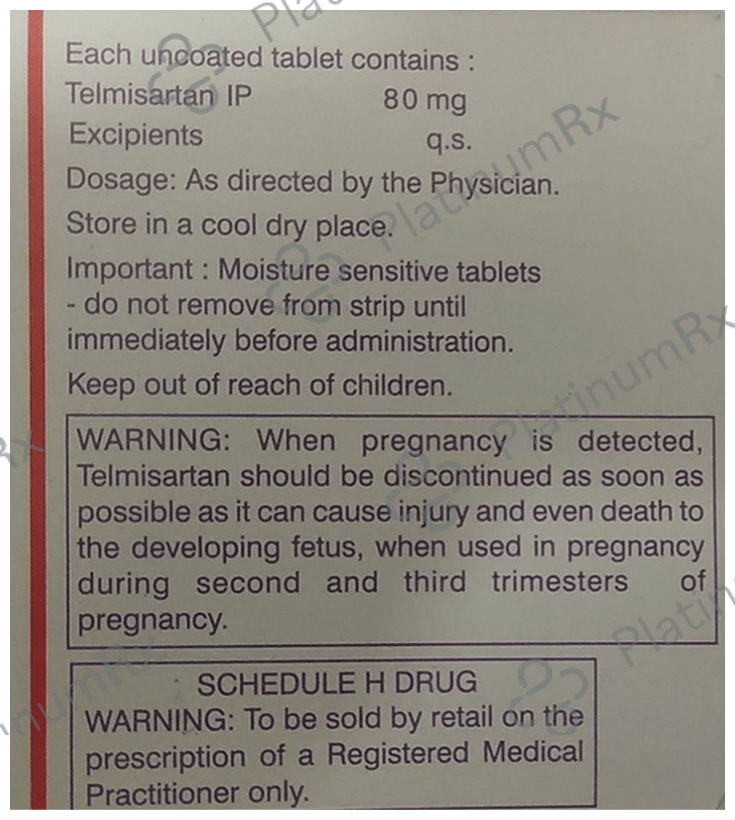 Telmed 80mg Tablet 10s