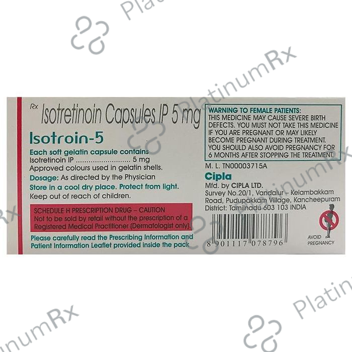 Isotroin 5mg Capsule 10s
