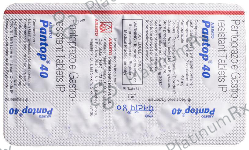 Pantop 40mg Tablet 15s