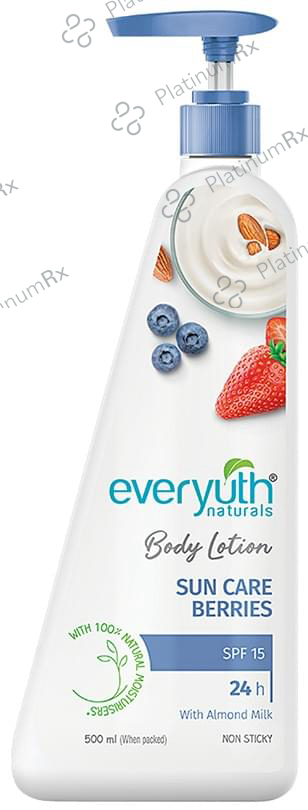 Everyuth Naturals Body Lotion Sun Care Berries SPF 15 500 ml