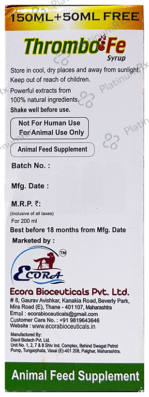 Thrombo Fe Pet Syrup