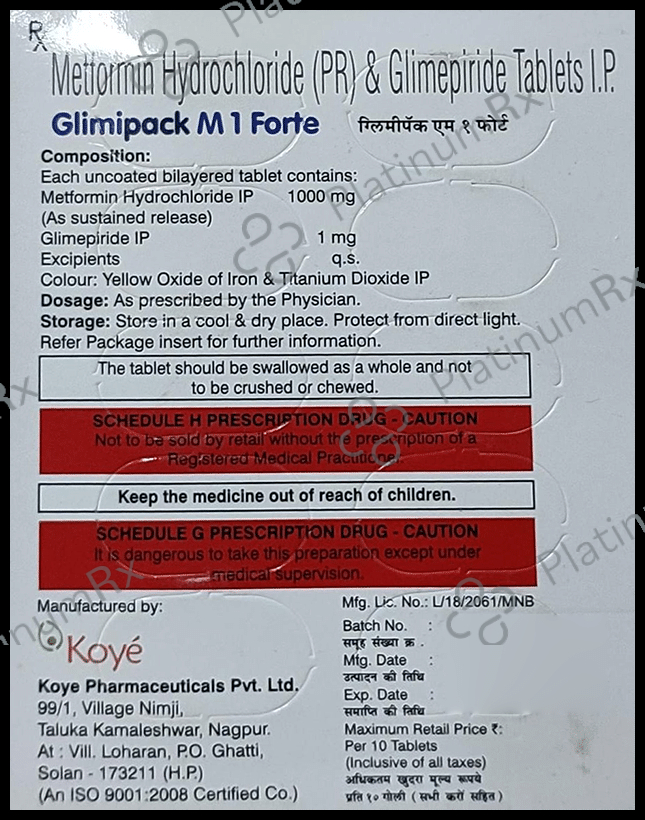 Glimipack M 1 Forte Tablet PR