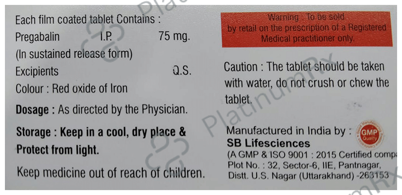 Preganis SR 75 Tablet