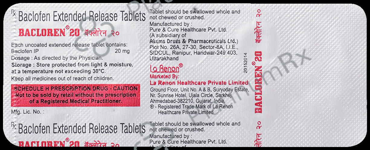 Bacloren 20mg Tablet